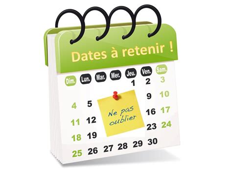Date a retenir